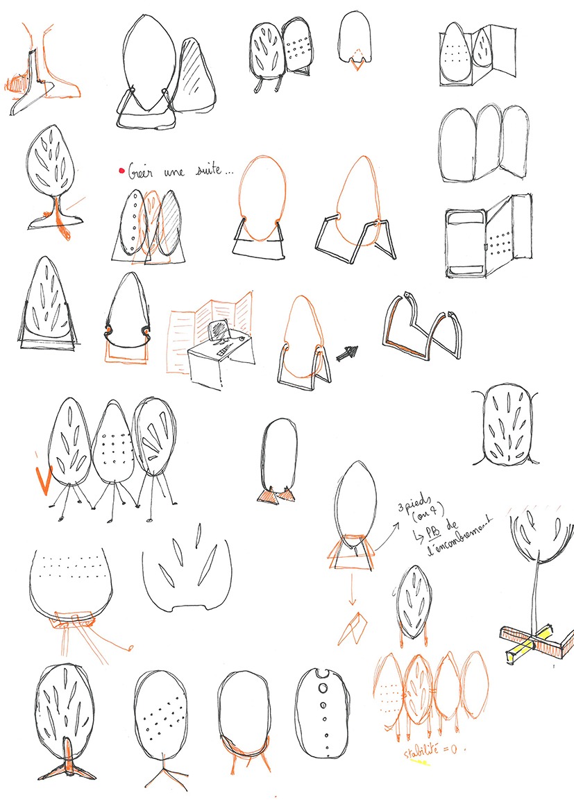 planche de croquis de recherches (mix) moins lourdddd